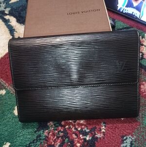 Louis Vuitton Black Epi Leather Men's Folio Wallet